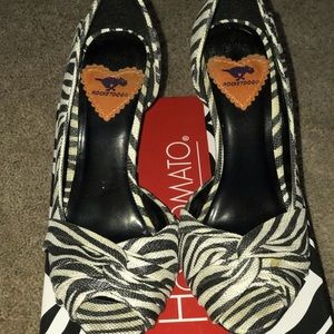 Zebra print heels